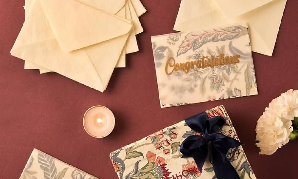 Gift envelopes and a wrapped present